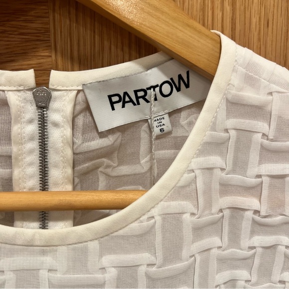 Partow | Seraphine | Basket Weave | Blouse | White | Size 6 | NWT - Picture 5 of 14